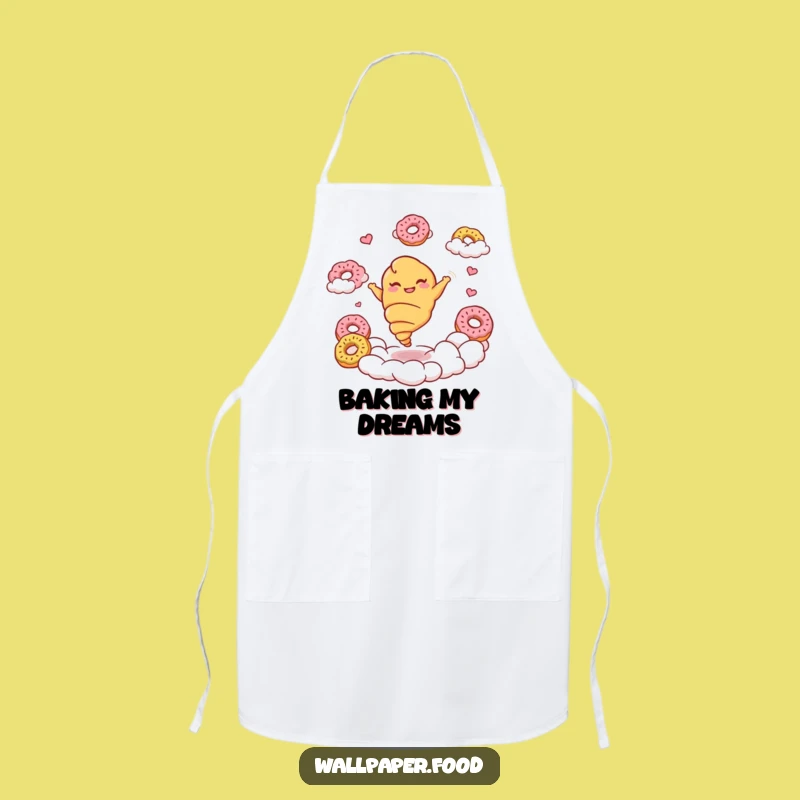 Funny Croissant Baker Apron - Giggling Pastry Character Chef Gift!