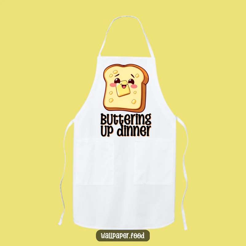 Funny Toast Butter Glee Apron: Cook Up Smiles with Breakfast Humor