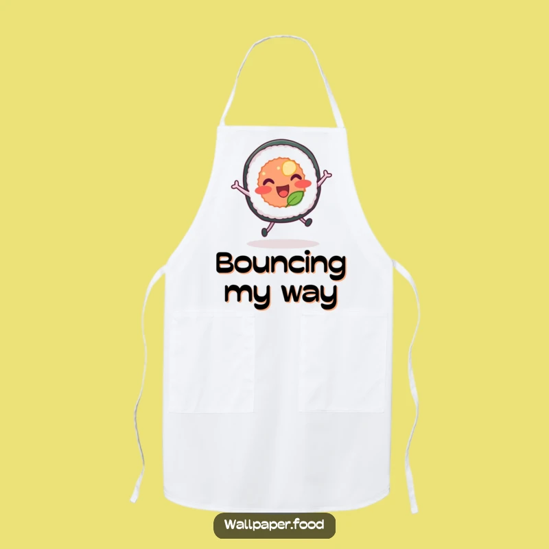 Funny Bouncing Sushi Apron - Cook with Joy and a Happy Leap