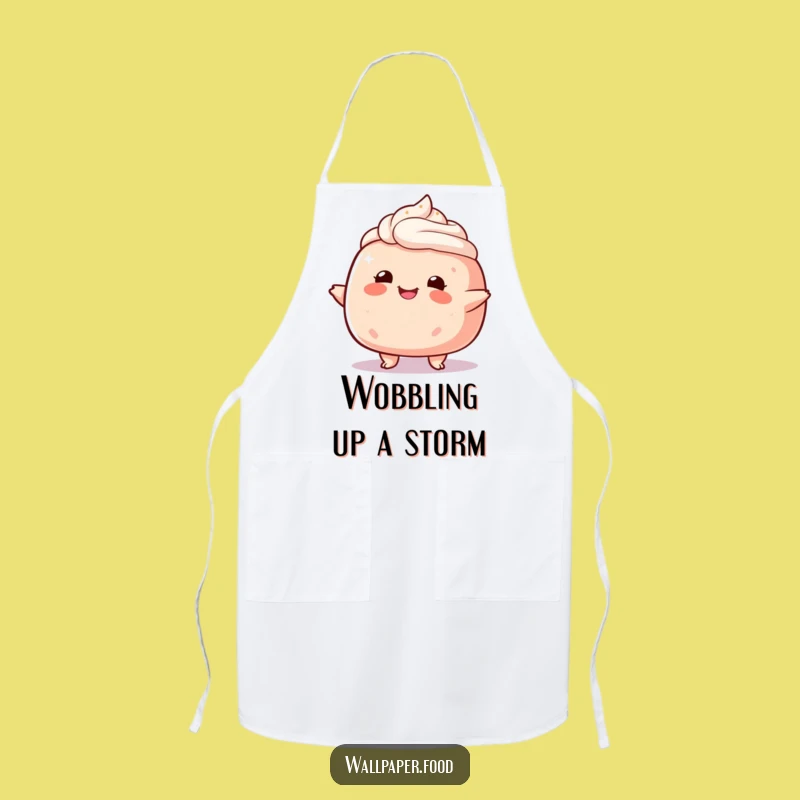 Funny Cake Character Wobble Apron - Kitchen Fun & Sweetness, Chef Gift