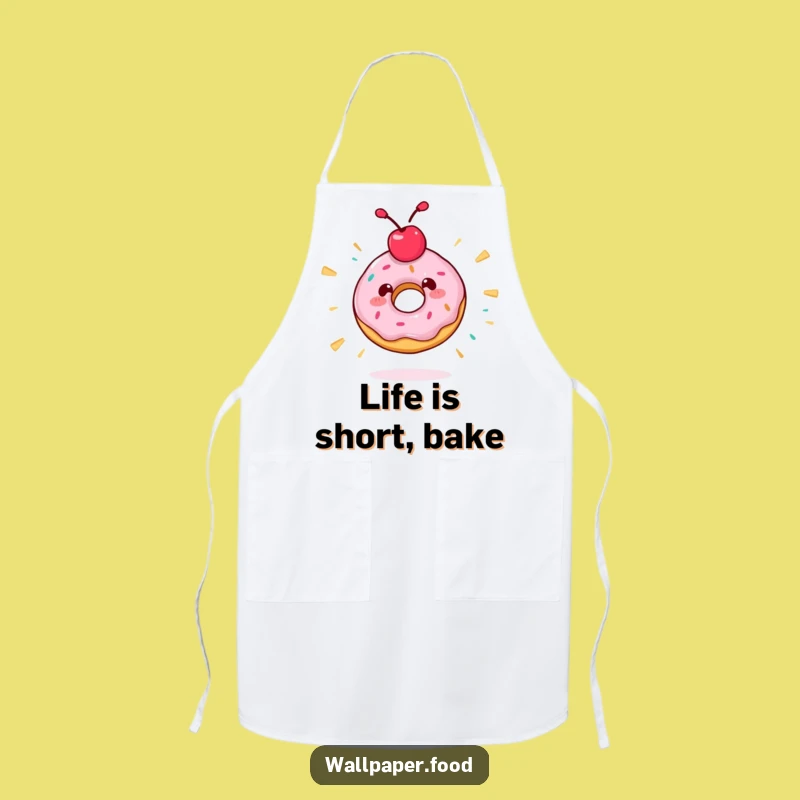Funny Donut Spin Apron - Bake with Energy Featuring This Treat Character