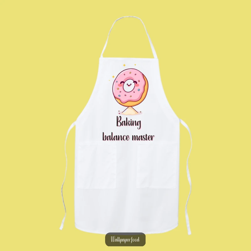 Funny Donut Sprinkle Balance Apron: Bake with joy and a side of laughter.