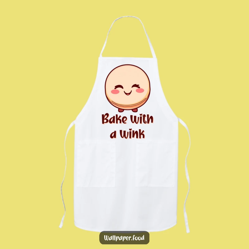 Funny Macaron Wink Apron: Cook with Charm in This Hilarious Kitchen Gear!