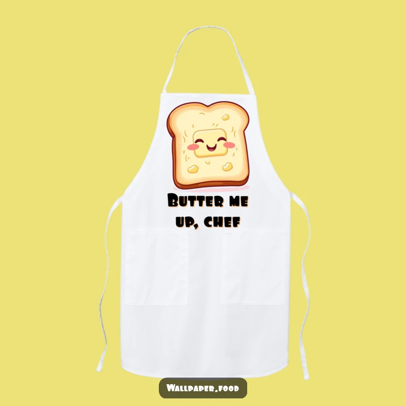 Funny Toast Butter Apron, Wiggling with Glee Kitchen Humorous Wear