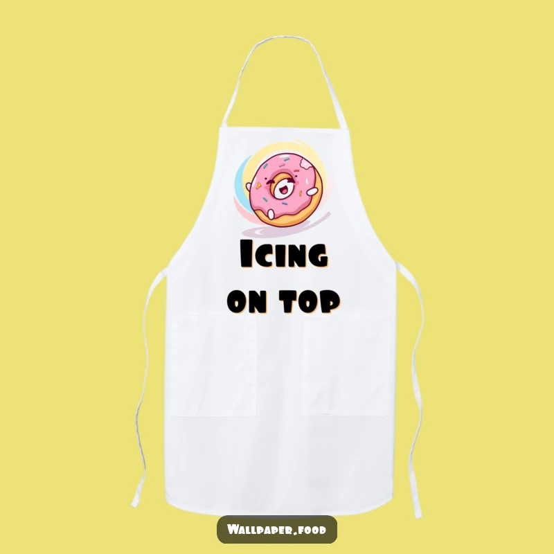 Funny Donut Baker Apron - Happy Swirl Character Gift for Sweet Cooks!