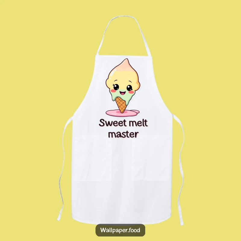 Funny Melting Ice Cream Apron: Serve Up Smiles in This Hilarious Kitchen Gear!