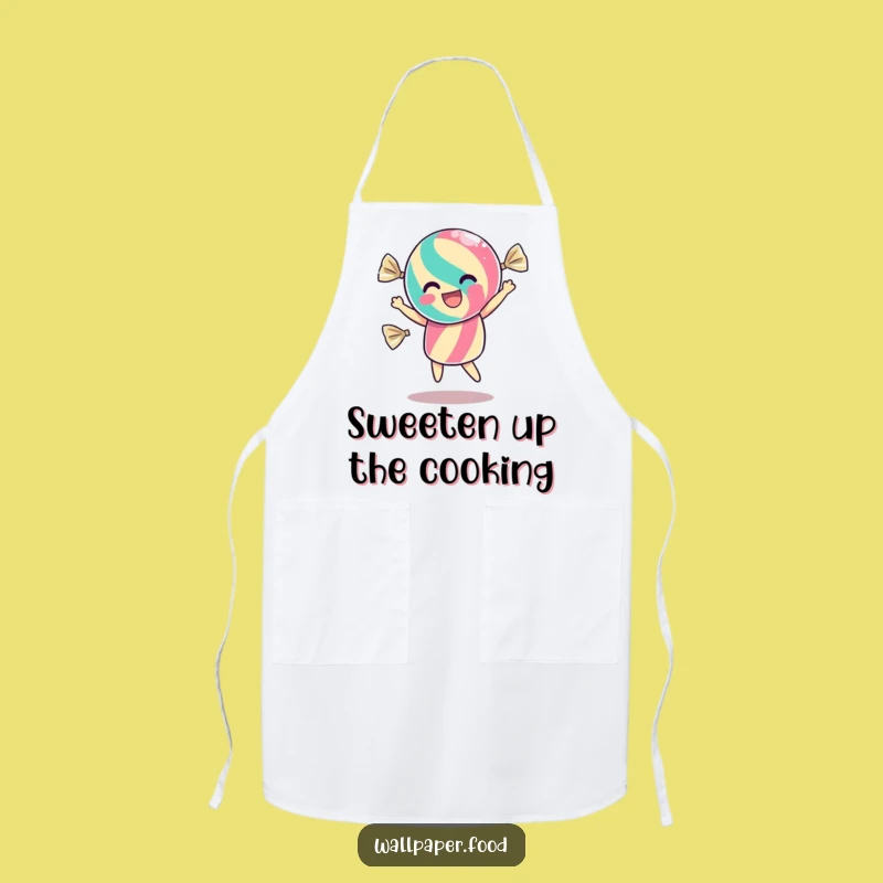 Funny Dancing Candy Wrapper Apron: Cook with Sweet Excitement
