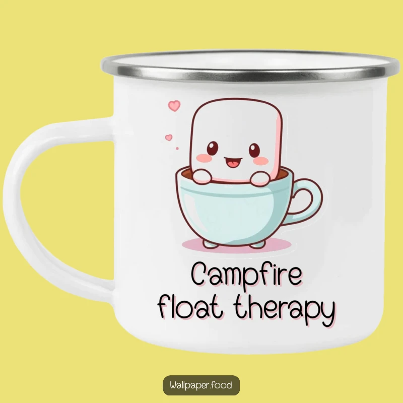 Funny Marshmallow Cocoa Camping Mug: Adventure Fuelled by Laughter!