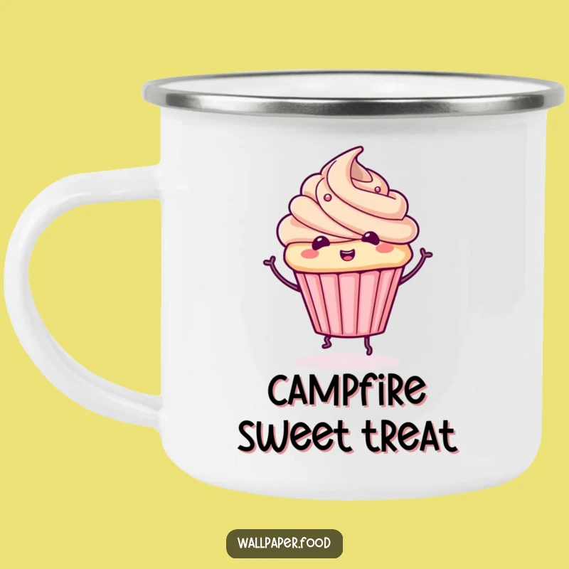 Funny Cupcake Spin Camping Mug: Sweet Treat Drinkware for Adventures