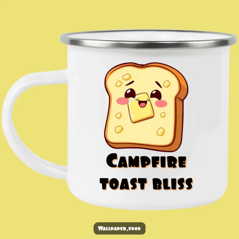 Funny Toast Butter Glee Camping Mug: Your Breakfast Buddy Outdoors