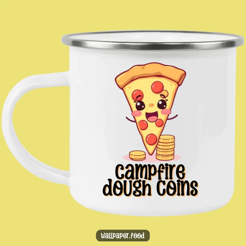 Durable Funny Joyful Pizza Wink Camping Mug - Lucky Outdoor Treat Cup