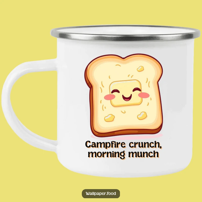 Durable Funny Toast Butter Camping Mug, Wiggling with Glee Outdoor Gift