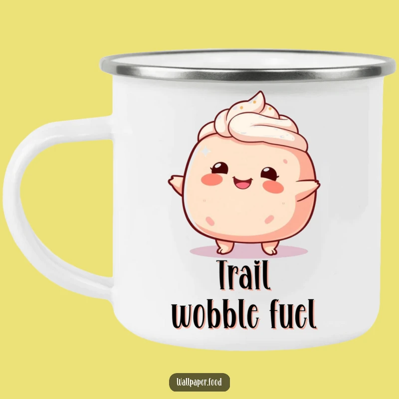 Funny Cake Character Wobble Camping Mug - Durable Sweetness, Outdoor Fun Gift