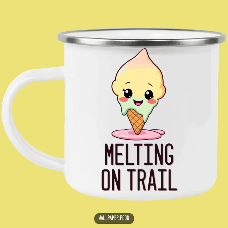 Funny Melting Ice Cream Camping Mug: Cool Treats & Hot Laughs Outdoors!