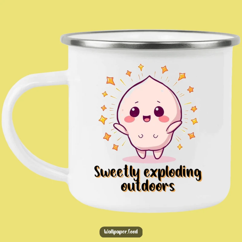 Funny Beaming Candy Camping Mug - Starry Explosion, Hilarious Outdoor Sweet Gift