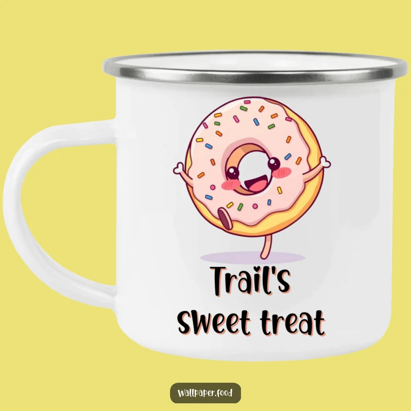 Durable Funny Donut Sprinkle Cartwheel Camping Mug: Sweet Adventures