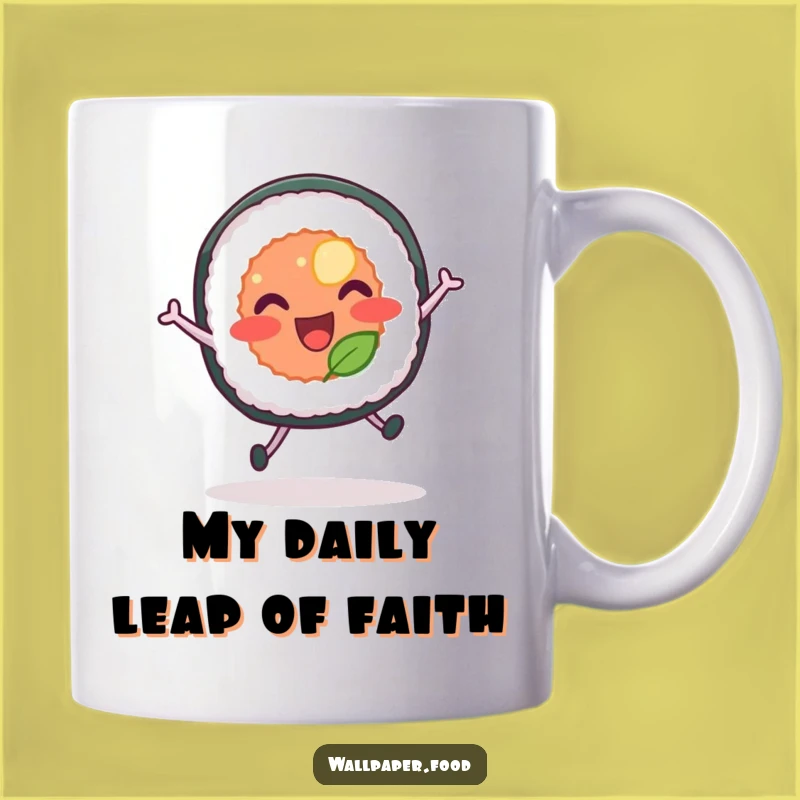 Funny Bouncing Sushi Roll Mug - A Joyful Leap for Your Morning Coffee Gift
