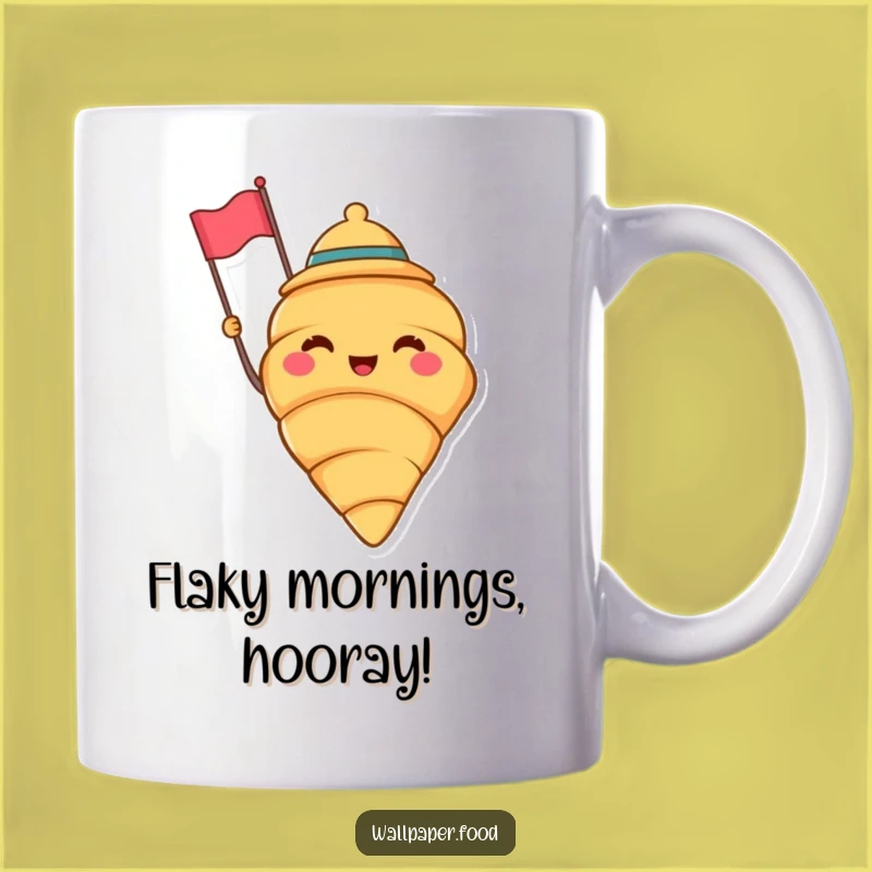 Funny Croissant Hat Mug - Whimsical Baker's Gift for a Cheerful Day!