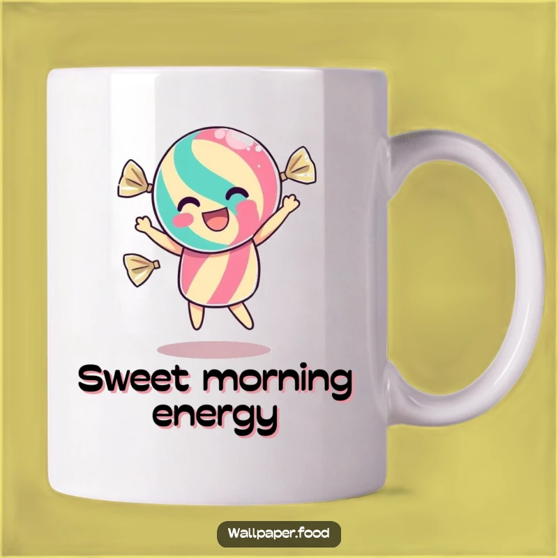 Funny Dancing Candy Wrapper Mug: Unleash Sweet Excitement