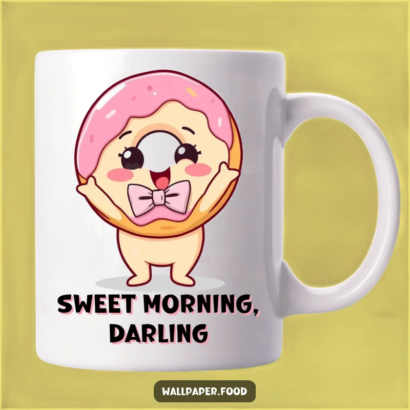 Funny Donut Bow Tie Mug - Dapper Drama Sweet Treat Gift!