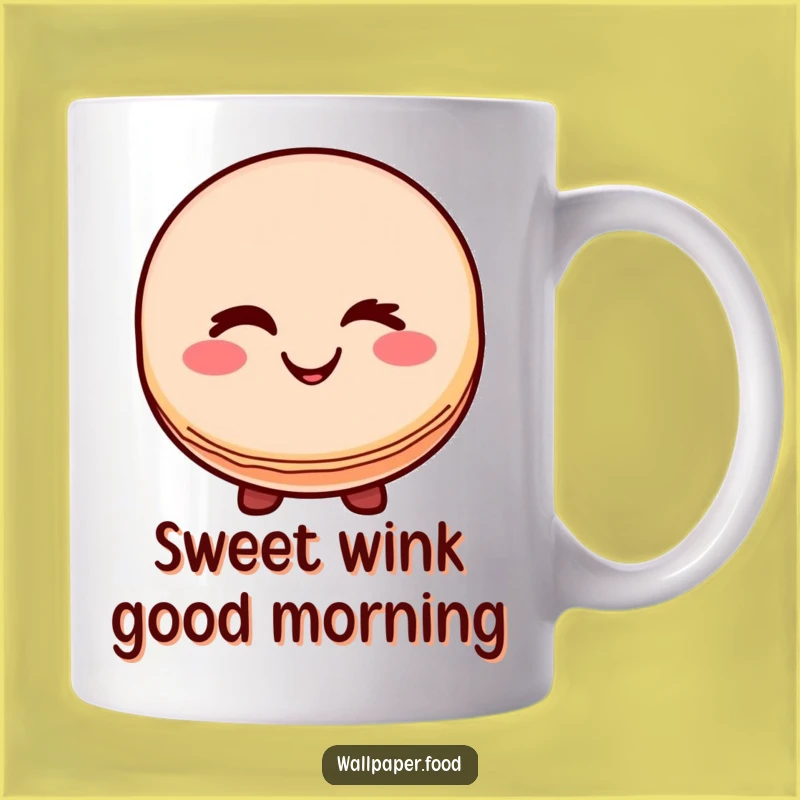 Funny Macaron Wink Mug: A Cheeky & Funny Gift for Sweet Personalities!
