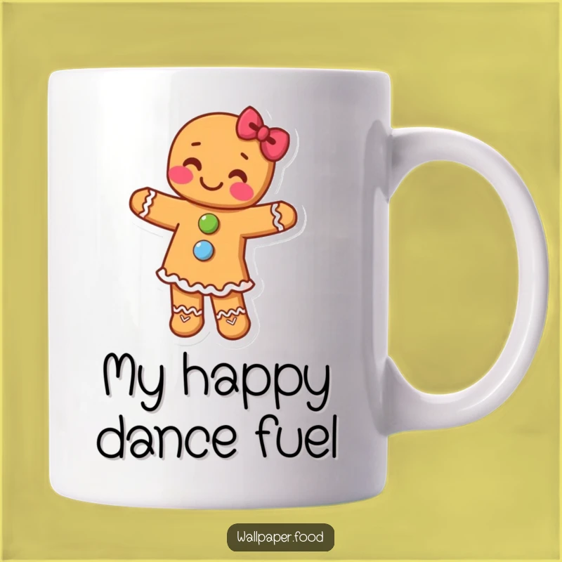 Funny Gingerbread Dancer Mug: A Joyful Christmas Character Enjoying A Merry Dance, Perfect Funny Gift!