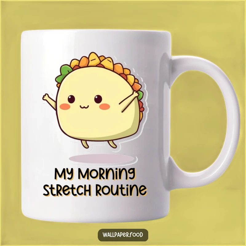 Funny Taco Mid-Air Split Mug perfect for taco lovers and a hilarious gift.
