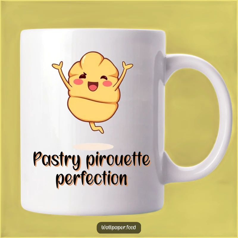 Funny Croissant Pirouette Mug - A Delightful Treat for Coffee Lovers