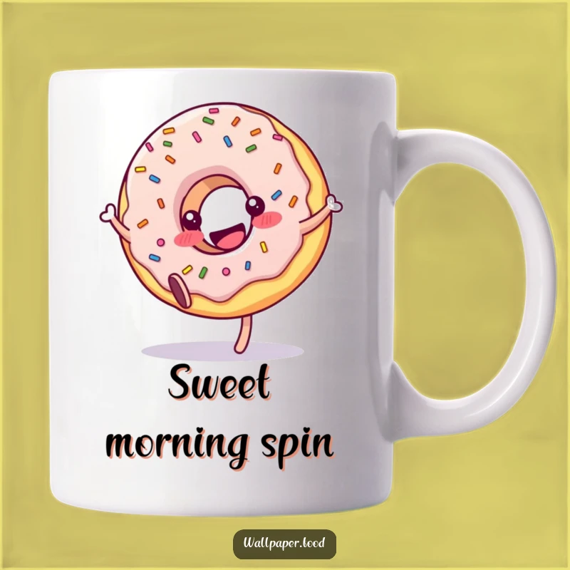 Funny Donut Sprinkle Cartwheel Mug: Sweet Treat for a Joyful Gift