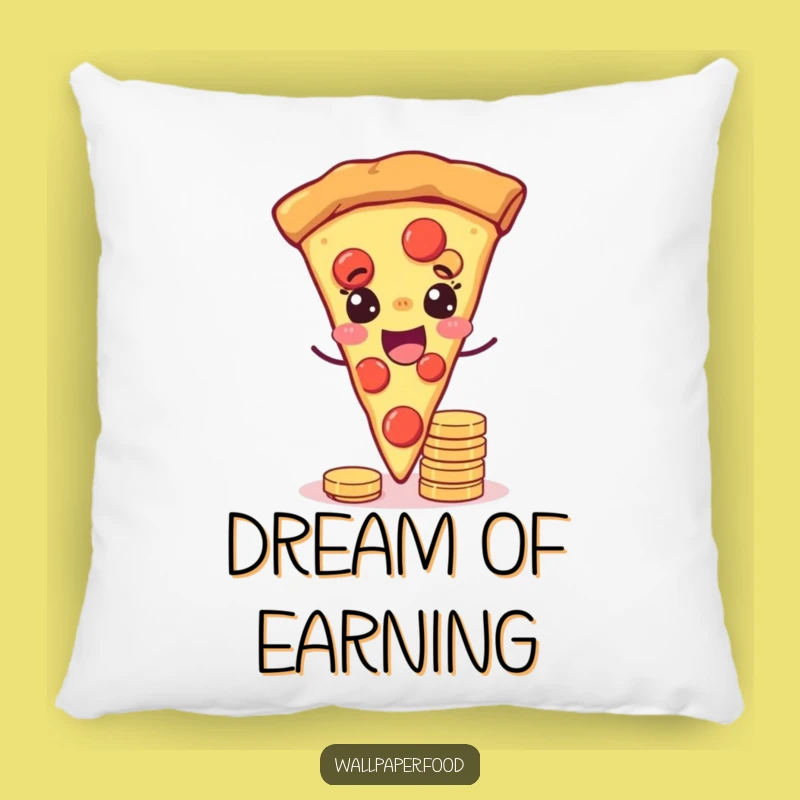 Comfy Funny Joyful Pizza Pillow - Adorable Lucky Decor