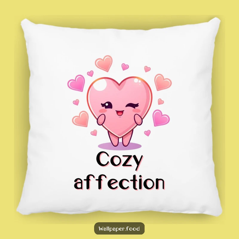 Cozy Funny Winking Candy Heart Pillow: Sweet Comfort For Your Space Gift
