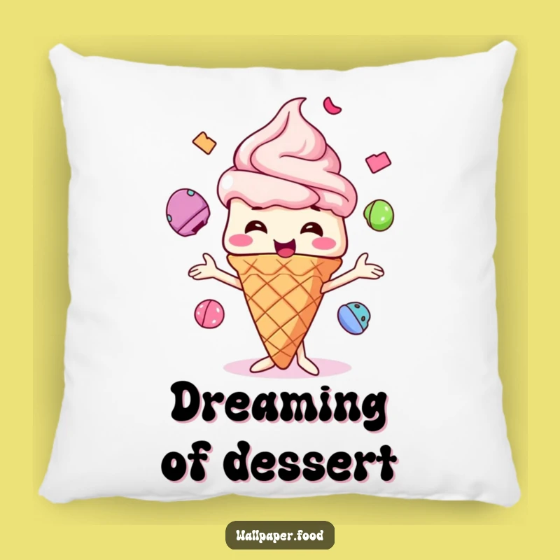 Funny Ice Cream Cone Juggling Pillow, Soft Comfort with a Hilarious Twist