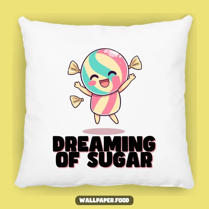 Funny Dancing Candy Wrapper Pillow: Cuddle Up with Sweet Excitement