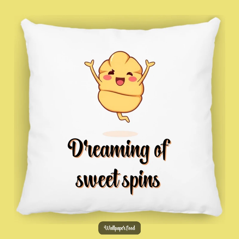 Funny Croissant Pirouette Pillow - Soft Comfort with a Touch of Class