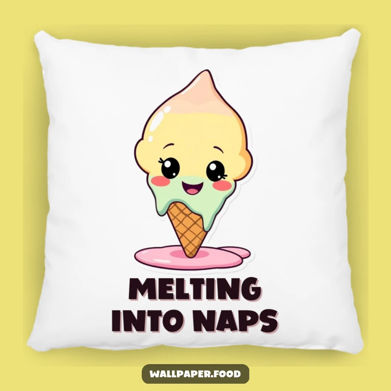Funny Melting Ice Cream Pillow: Cuddle Up with This Adorable & Funny Treat!