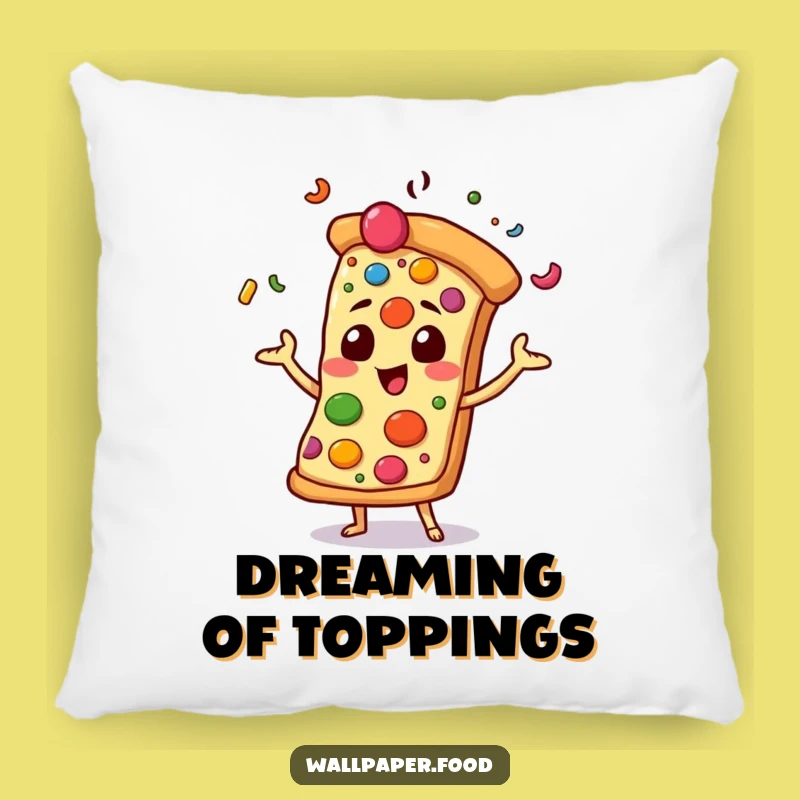 Funny Pizza Slice Pillow: Relax with a Juggling Toppings Character, Comfy Funny Gift