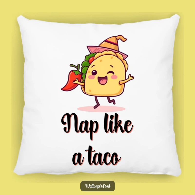 Funny Taco Dancing Pillow - Cozy Fiesta Accent Decor Gift!