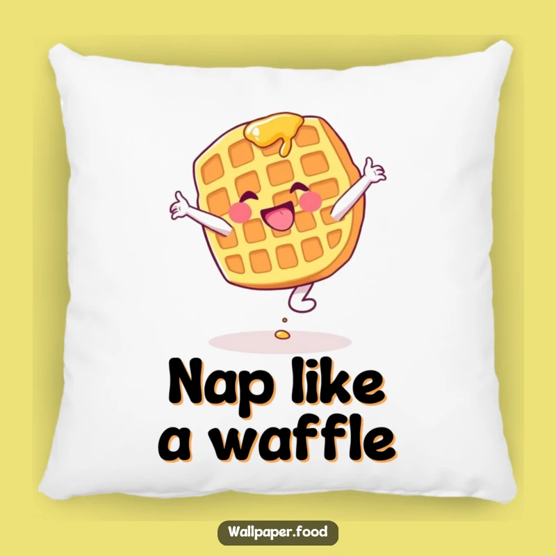 Funny Waffle Cartwheel Pillow: Cuddle Up With This Hilarious Breakfast Character Cushion, Cute Funny Gift!