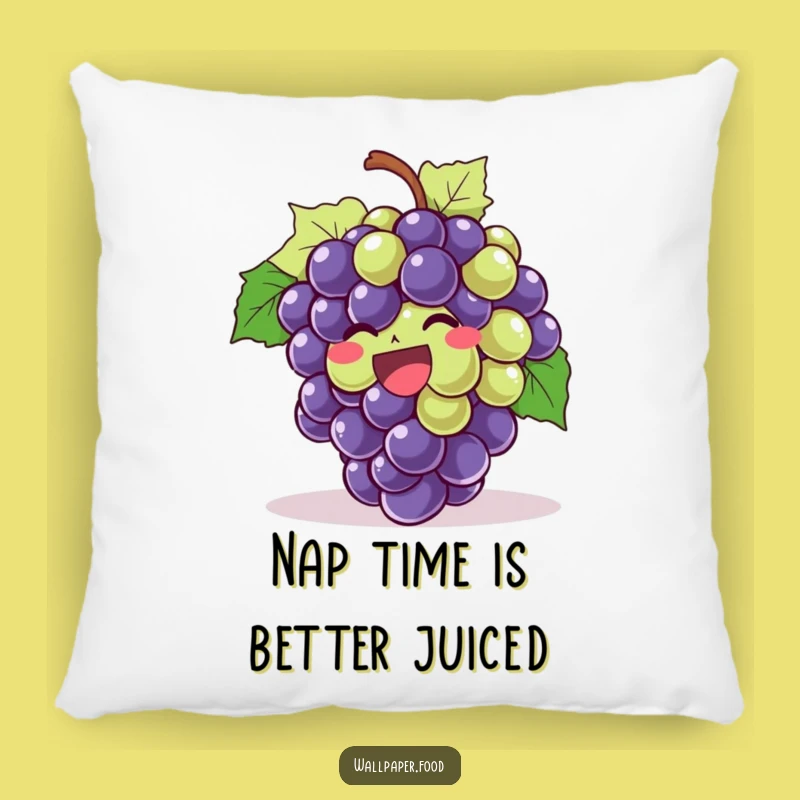 Funny Giggling Grapes Pillow - Cozy Comfort with Hilarious Joyful Design, Gift!