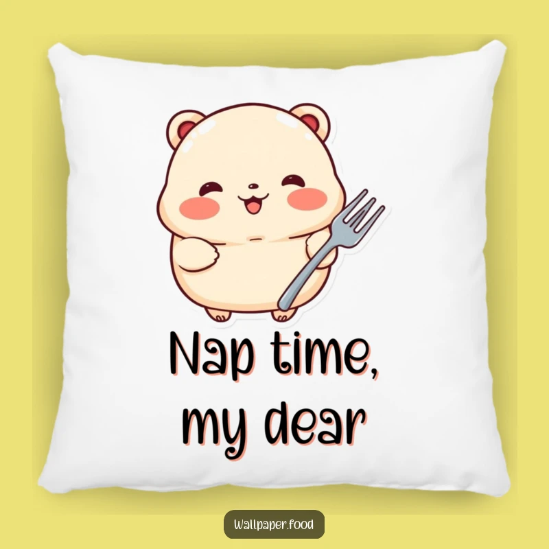 Funny Proud Dumpling Fork Pillow: Cuddle Up with Culinary Comfort