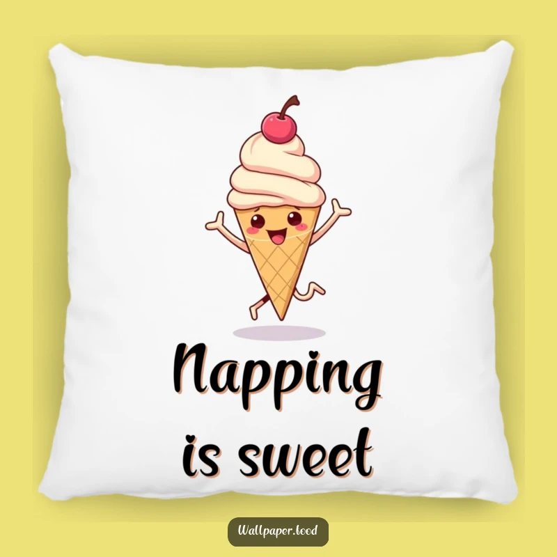 Funny Hopping Ice Cream Pillow - Cozy Sweetness and Bouncing Comfort