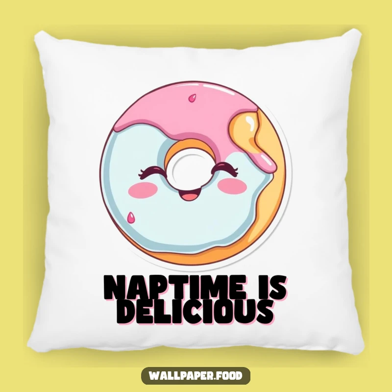Funny Winking Donut Pillow - Sweet Dreams with a Humorous, Cozy Touch
