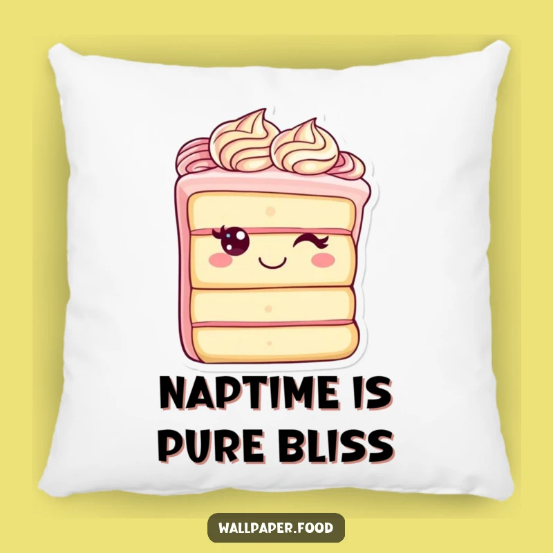 Funny Cake Slice Pillow: Cozy Up with a Cheerful Frosting Character, Comfy Funny Gift
