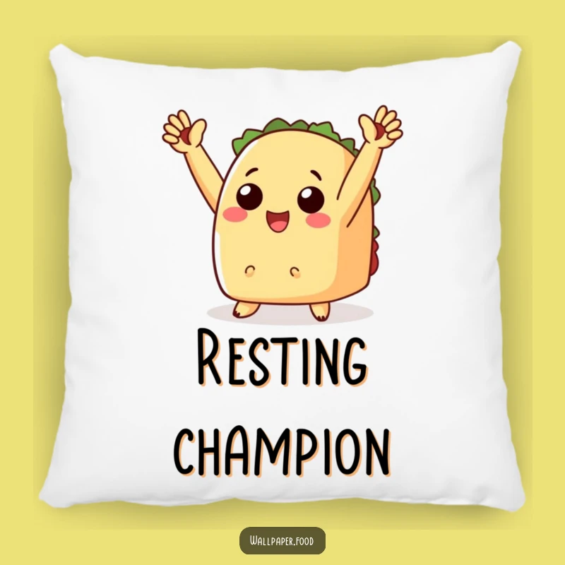Funny Cheering Taco Pillow - Cozy Comfort and Triumph