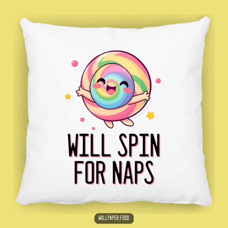 Funny Candy Character Pillow - Cozy & Joyful Spinning Design, Cute Gift