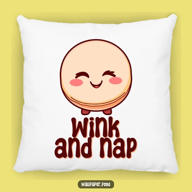 Funny Macaron Wink Pillow: Cuddle Up with This Adorable & Funny Treat!