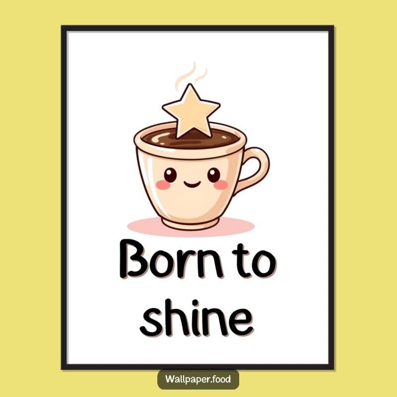 Funny Coffee Star Steam Digital Art: Add Magic to Walls, Perfect Funny Gift