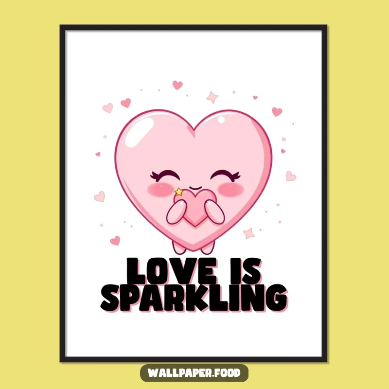 Funny Candy Heart Digital Art - Happy Blow Instant Download