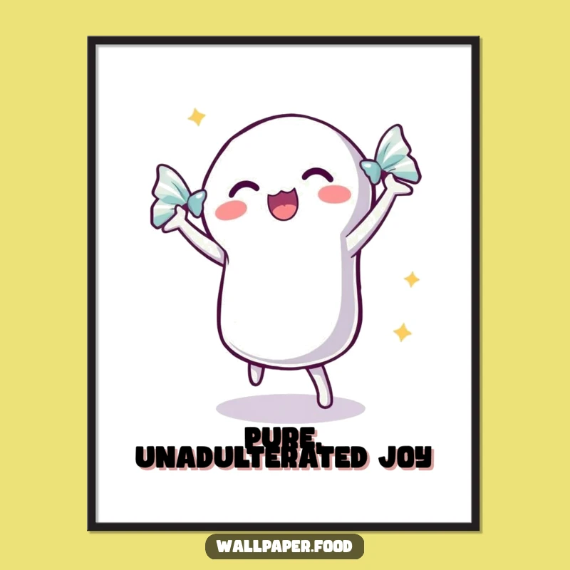 Funny Dancing Candy Digital Art: Shimmering Wall Decor, Instant Humorous Gift