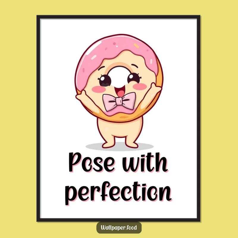 Funny Donut Bow Tie Digital Art - Printable Dramatic Decor Gift!